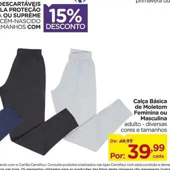 Carrefour Calça básica oferta