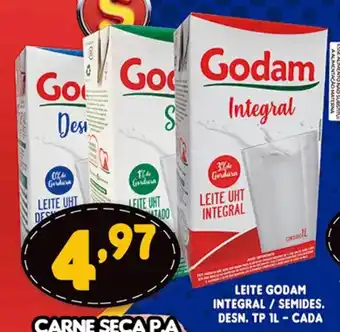 Supermercados Cristal Leite Godam Integral/ Semides. Desn. Tp 1L - cada oferta