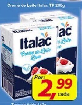 Supermercados Guanabara Creme de Leite Italac TP 200g oferta
