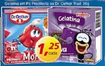 Supermercados Guanabara Gelatina em po Predilecta ou Dr.Oetker Trad. 20g oferta