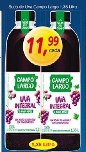 Supermercados Guanabara Suco de Uva Campo Largo 1.35L oferta