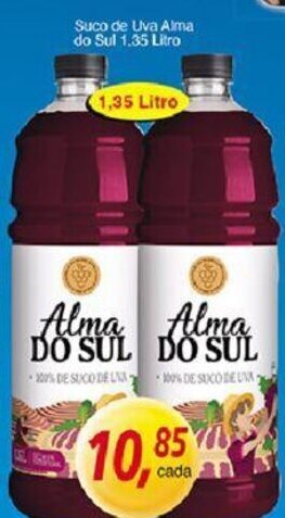 Supermercados Guanabara Suco de Uva Alma do Sul 1.35L oferta