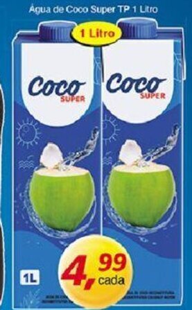 Supermercados Guanabara Agua de Coco Super TP 1L oferta