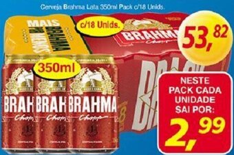 Supermercados Guanabara Cerveja Brahma Lata 350ml Pack c/18 unids oferta