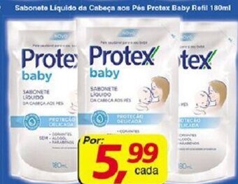 Supermercados Guanabara Sabonete Liquido da Cabeca aos Pes Protex Baby Refil 180ml oferta