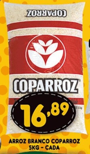Supermercados Cristal Arroz branco Coparroz 5kg cada oferta