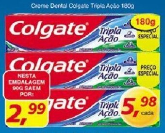 Supermercados Guanabara Creme dental Colgate Tripla Acao 180g oferta
