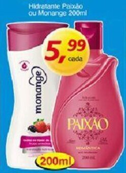 Supermercados Guanabara Hidratante Paixao ou Monange 200ml oferta