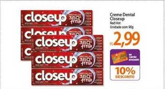 Atacadão Creme dental closeup red hot oferta