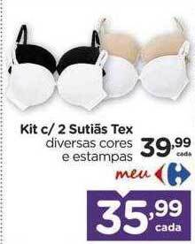 Kit c- 2 sutiãs tex diversas cores e estampas