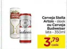Carrefour Cerveja stella artois - sleek ou cerveja budweiser lata oferta