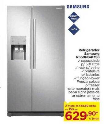 Carrefour Refrigerador samsung rs50n3413s8 oferta