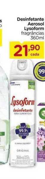 Carrefour Desinfetante aerosol lysoform fragrâncias oferta