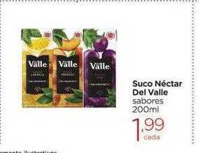Suco néctar del valle sabores
