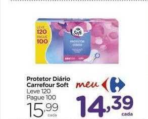 Carrefour Market Protetor diário carrefour soft oferta