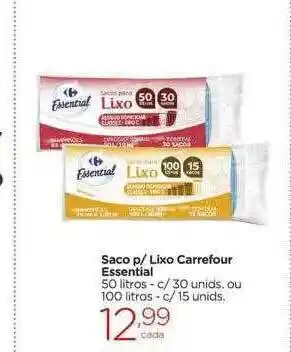 Saco p- lixo carrefour essential