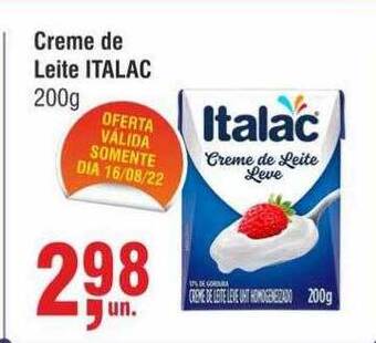 Higa Atacado Creme de leite italac oferta