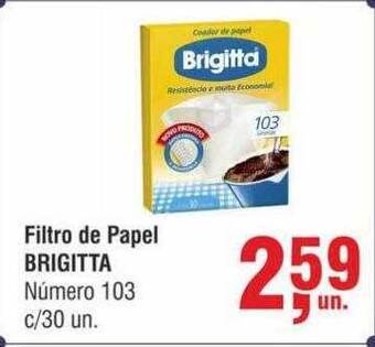 Filtro de papel brigitta número 103 c- 30