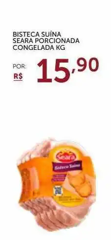 Super Nosso Bisteca suina seara porcionada congelada kg oferta