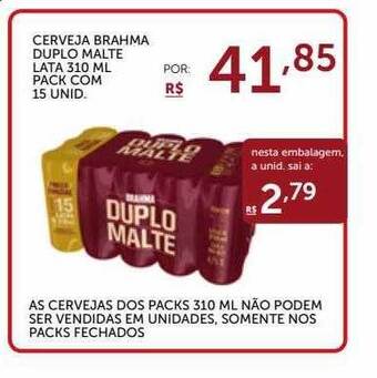 Super Nosso Cerveja brahma duplo malte oferta