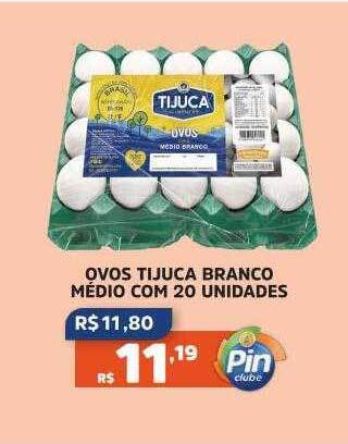 Pinheiro Supermercado Ovos tijuca branco médio com 20 oferta