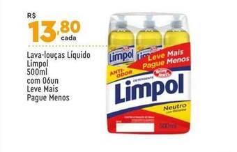 Lava-louças líquido limpol com 06 mais menos