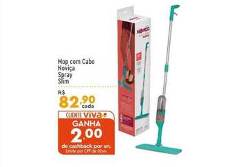 Supper Rissul Mop com cabo noviça spray slim oferta
