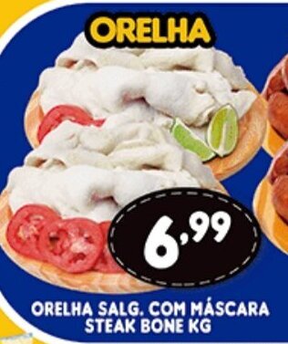 Orelha Salg. com Mascara Steak Bone 1kg
