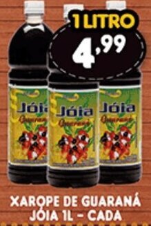 Supermercados Cristal Xarope de Guarana Joia 1L cada oferta