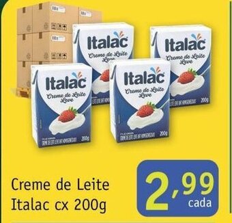 Nordestão Creme de Leite Italac cx 200g oferta