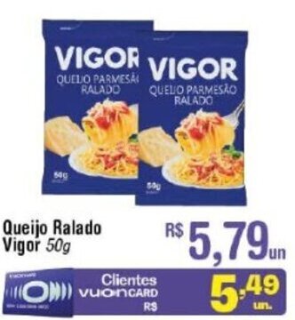 Fort Atacadista Queijo Ralado Vigor 50g oferta