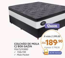 Benoit Colchão De Mola C Box Gazin oferta