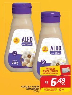 GBarbosa Alho em pasta gbarbosa 200g oferta