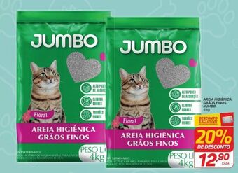 Areia higiênica grãos finos jumbo 4kg