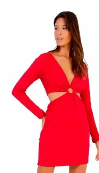 Marisa Vestido feminino argola vazado manga longa marisa oferta
