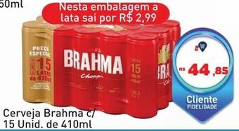 Tonin Superatacado Cerveja brahma c/ 15 unid. de 410ml oferta
