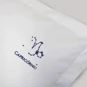 MMartan Fronha percal bordada astrology capricórnio oferta
