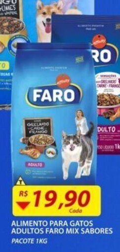 Assaí Atacadista Alimento para gatos Adultos faro Mix Sabores 1KG oferta