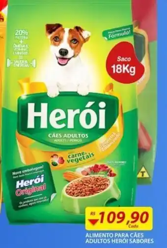 Assaí Atacadista Alimento para caes Adultos Heroi Sabores 18kg oferta