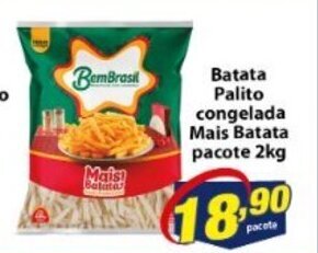 Vencedor Atacadista Batata palito congelada Mais Batata pacote 2kg oferta