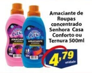 Vencedor Atacadista Amaciante de roupas concentrado Senhora Casa Comforto ou Tentura 500ml oferta