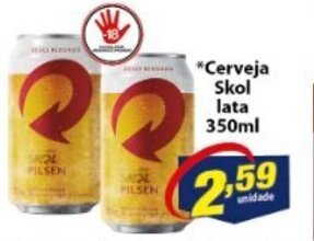 Vencedor Atacadista Cerveja Skol lata 350ml oferta