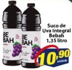 Vencedor Atacadista Suco de Uva Integral Bebah! 1350ml oferta