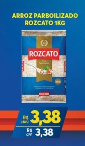 Atacadão Centro Sul Arroz Parbolizado Rozcato 1kg oferta