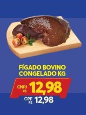 Atacadão Centro Sul Figado Bovino Congelado 1kg oferta