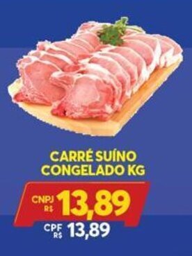 Atacadão Centro Sul Carre Suino congelado 1kg oferta