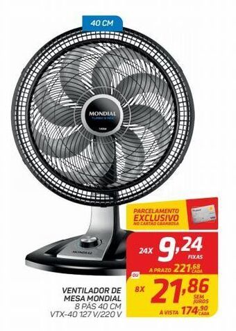 GBarbosa Ventilador de mesa mondial oferta
