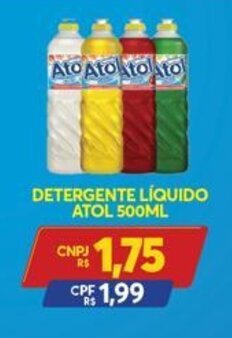 Atacadão Centro Sul Detergente Liquido Atol 500ml oferta