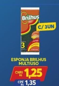 Atacadão Centro Sul Esponja Brilhus Multiuso oferta