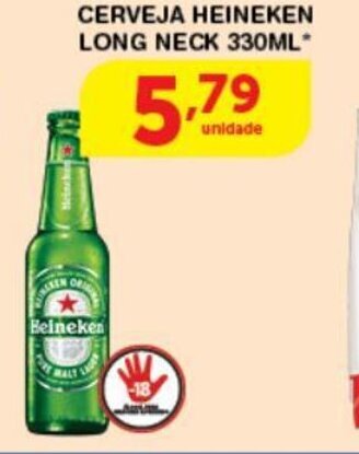 Roldão Cerveja Heineken Long Neck 330ml oferta